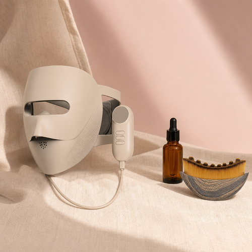 Lumëa Glow Ritual Set: LED face mask with controller and Sculpt Brush