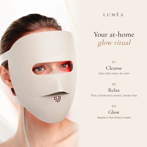 Lumëa glow ritual set: LED mask and sculpt brush